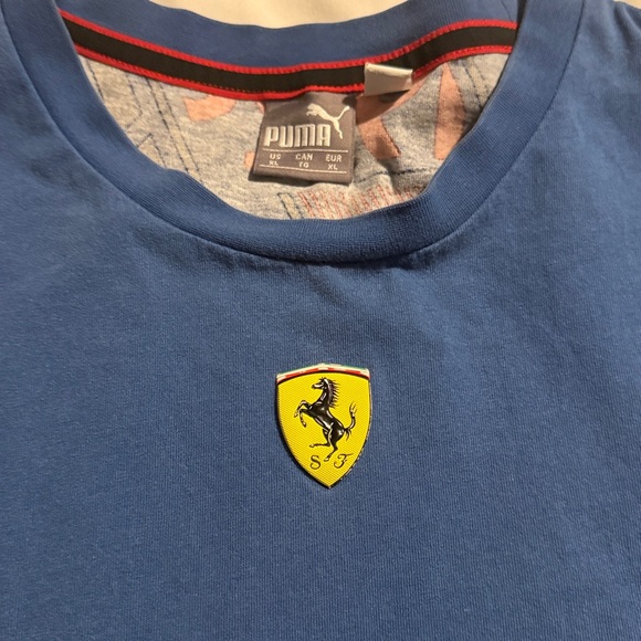Ferrari Blue and Red Graphic Tee - Picture 2 of 5